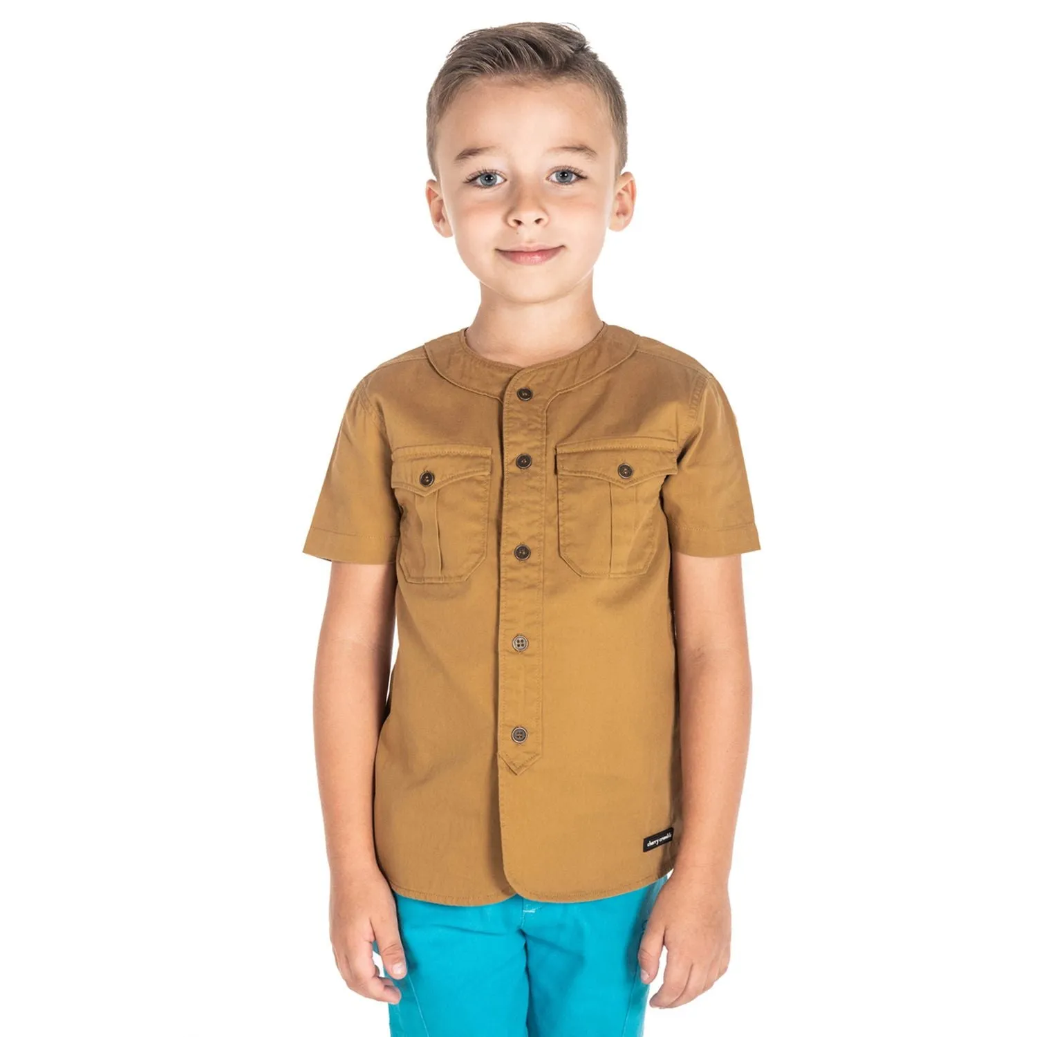 Khaki Henley Shirt