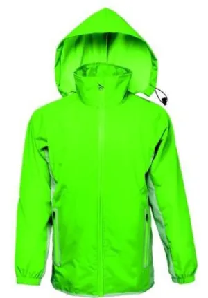 Kids Reflective Wet Weather Jacket - Lime