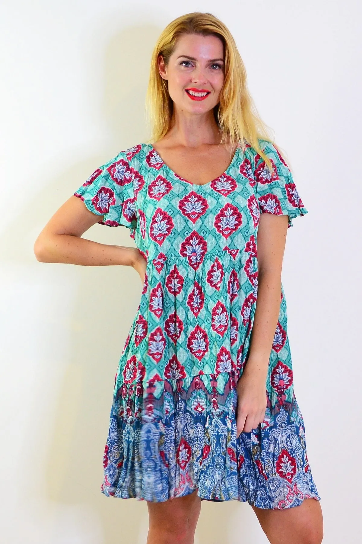 Kimberley V Neck Tunic Dress