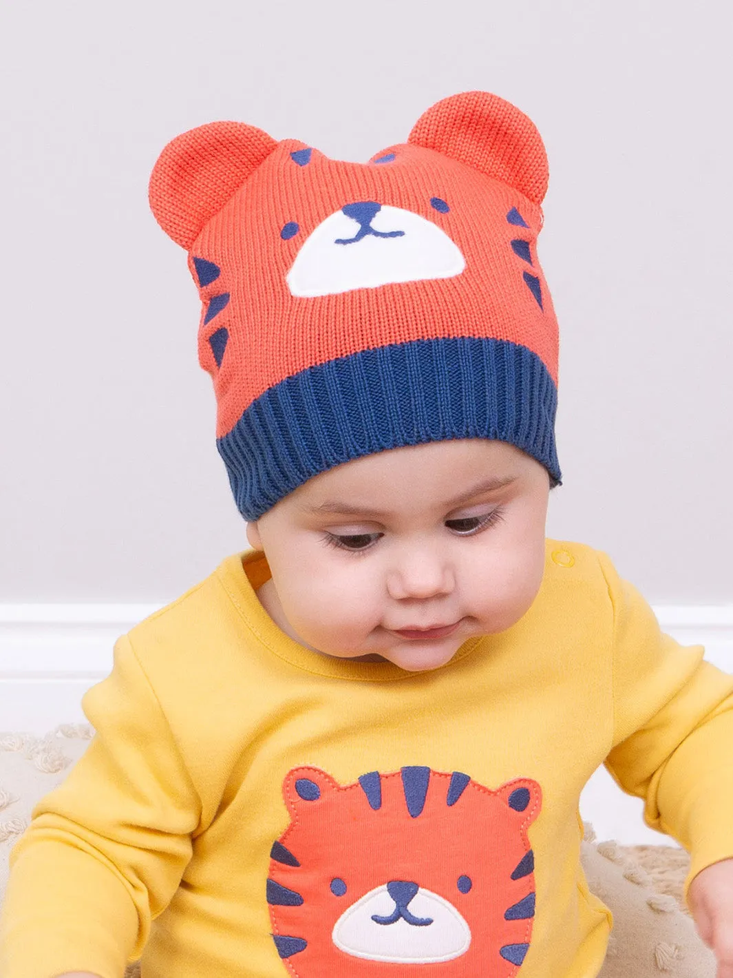 Kite Baby Top Tiger Knit Hat