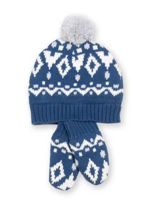 Kite Jurassic Hat and Mittens Set Navy