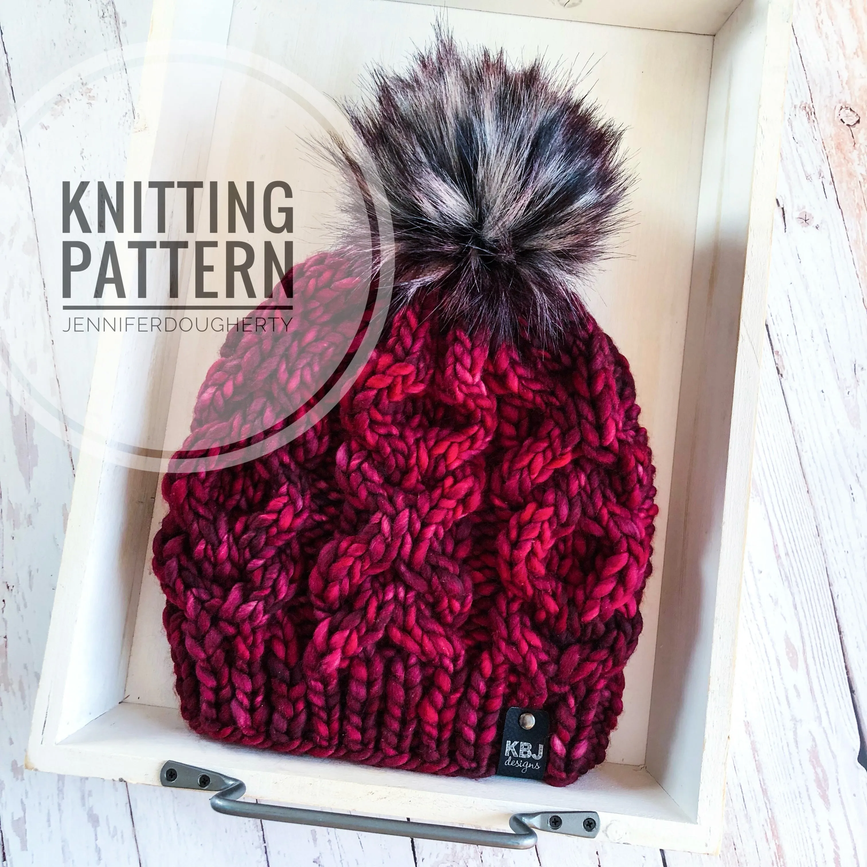 KNIT Pattern for Hugs & Kisses XOXO Hat | Knit Hat Pattern | Hat Knitting Pattern | DIY Written Knit Instructions