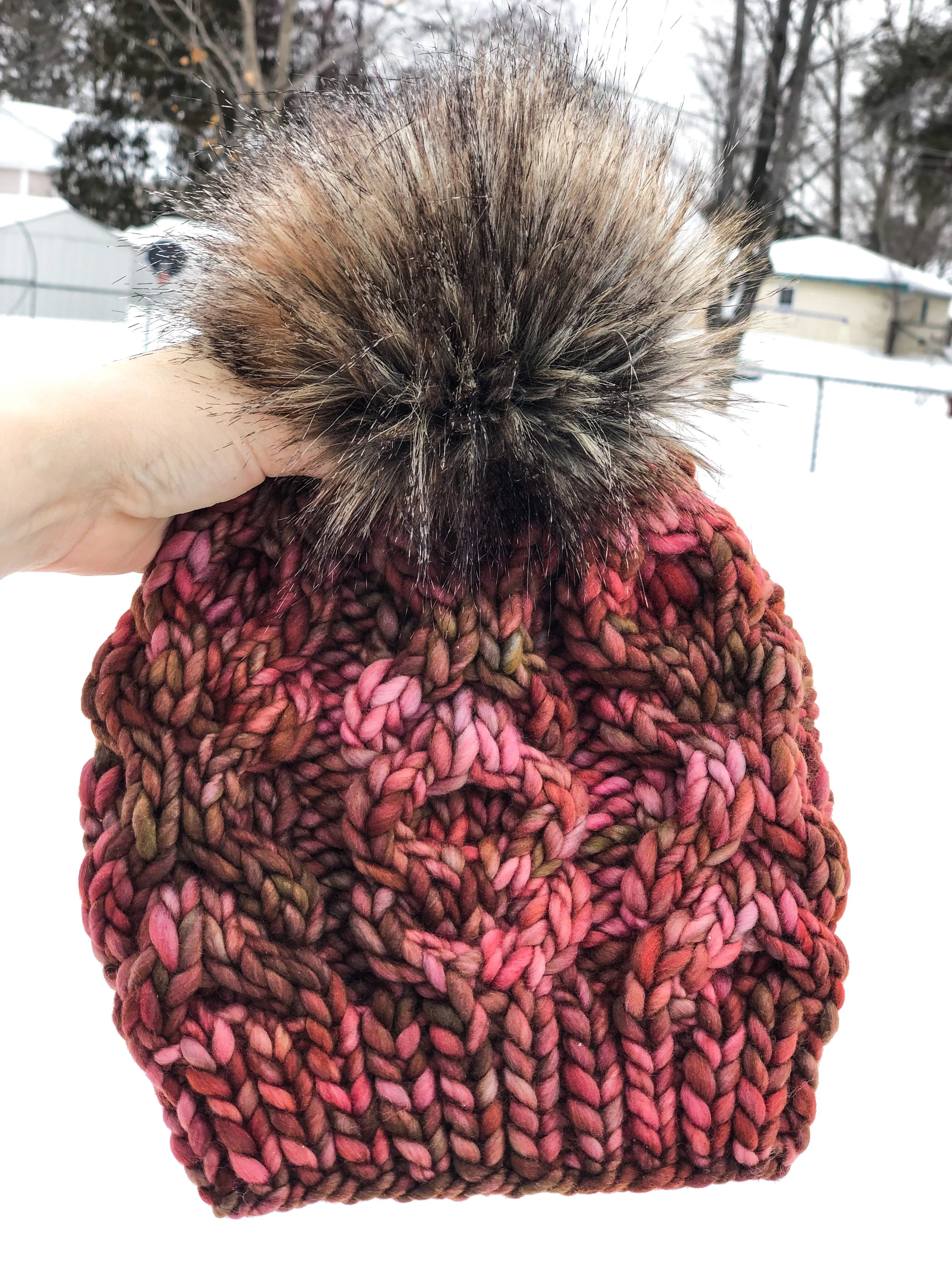 KNIT Pattern for Hugs & Kisses XOXO Hat | Knit Hat Pattern | Hat Knitting Pattern | DIY Written Knit Instructions