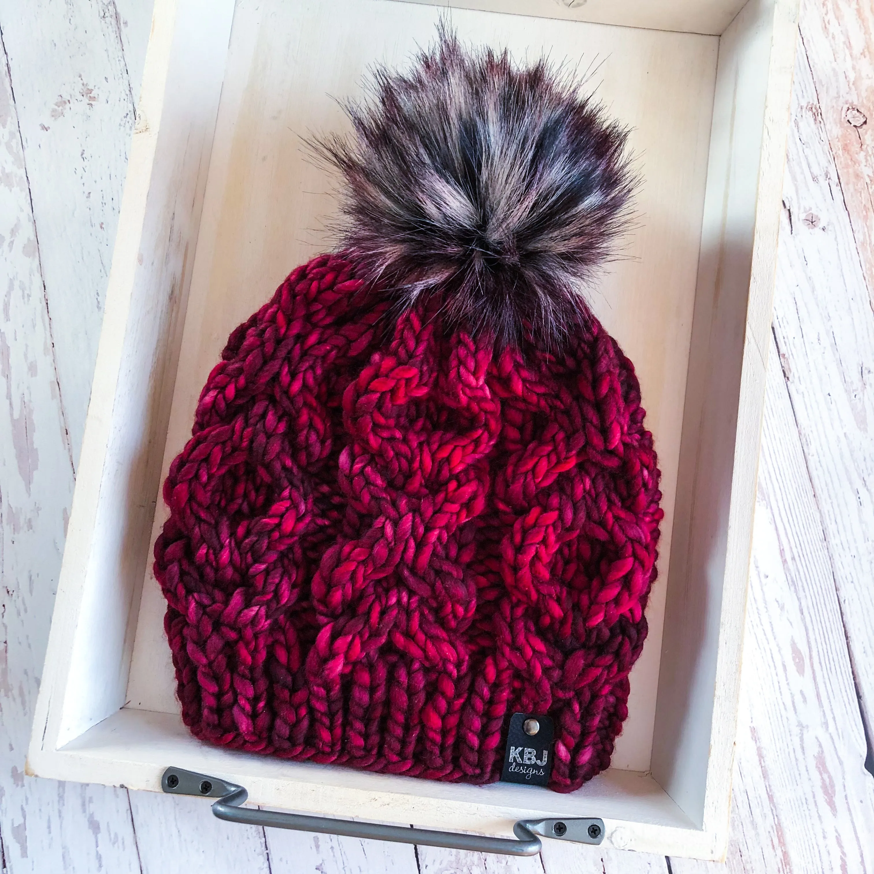 KNIT Pattern for Hugs & Kisses XOXO Hat | Knit Hat Pattern | Hat Knitting Pattern | DIY Written Knit Instructions