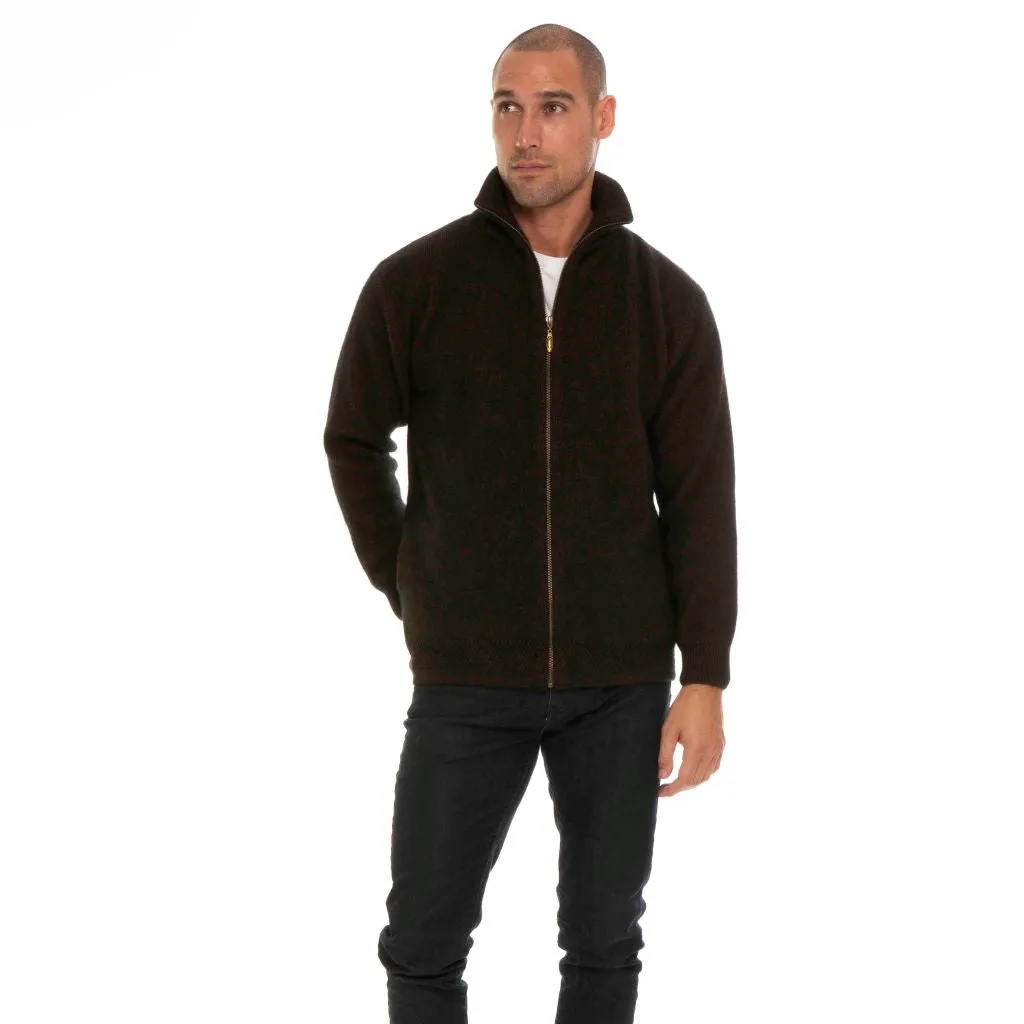 KORU MERINO POSSUM zip collared JACKET