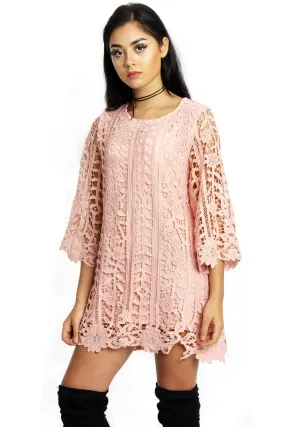 Lace Crochet Tunic Top