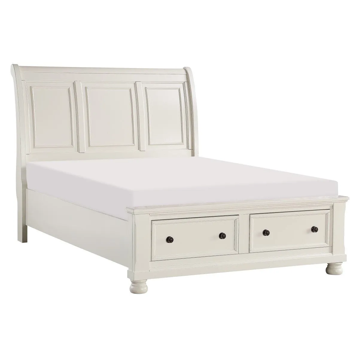 Laurelin White Collection Storage Bed