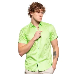 Lime Polka Dot Short Sleeve Shirt