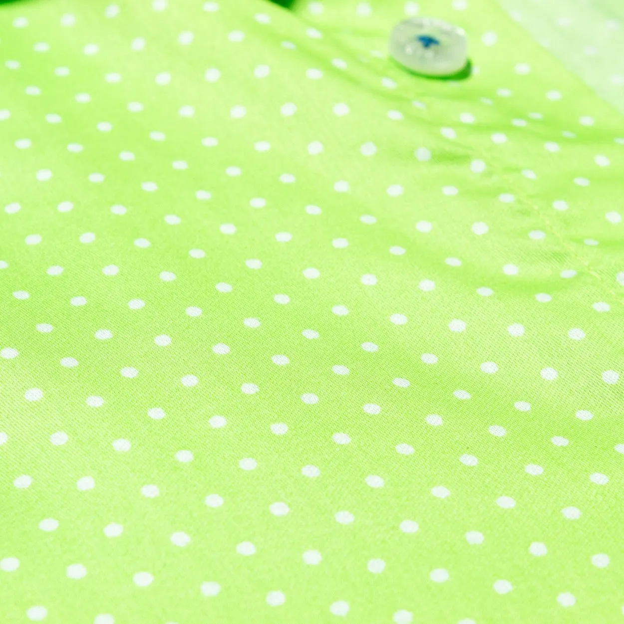 Lime Polka Dot Short Sleeve Shirt