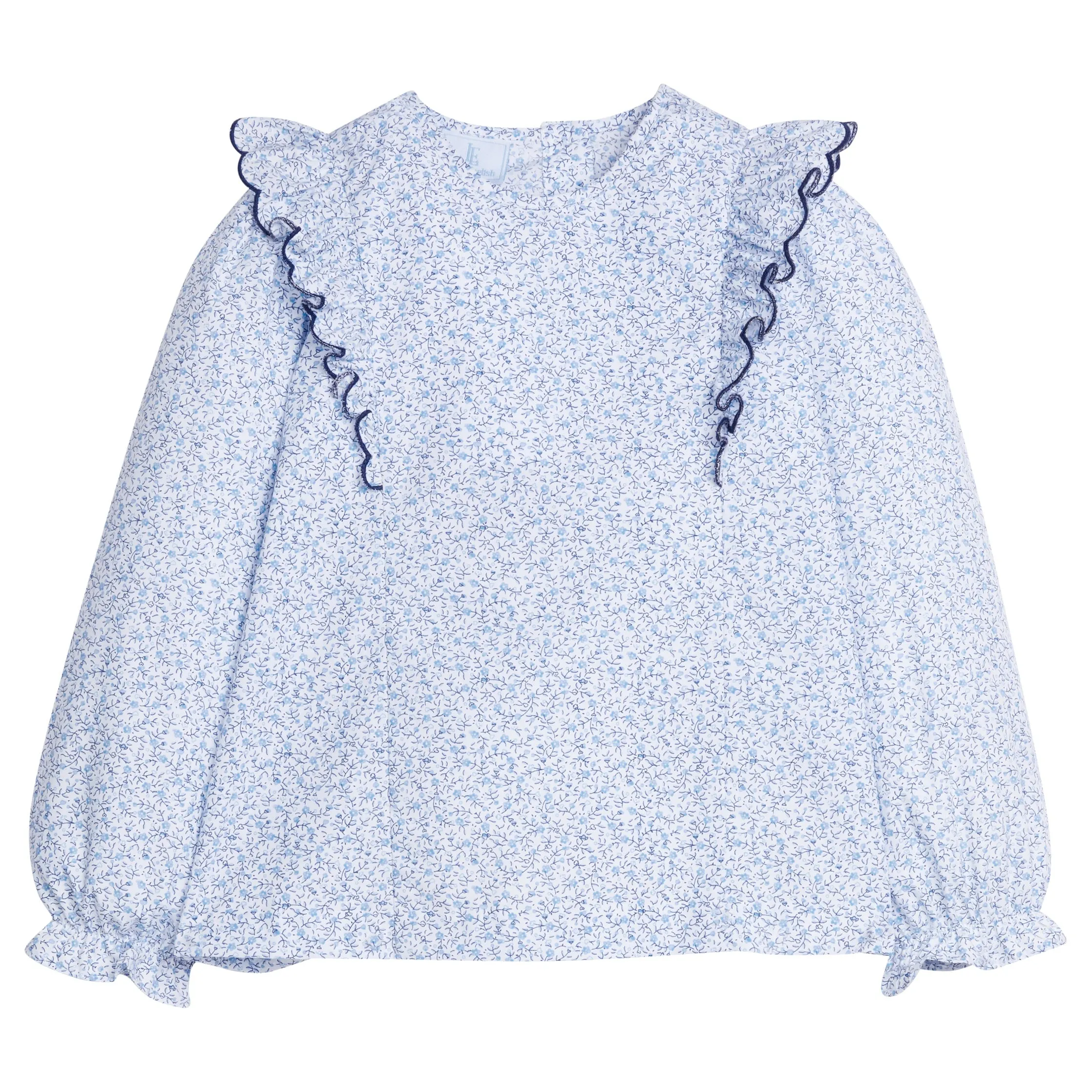 Little English Flutter Blouse Blue Vinings 5109