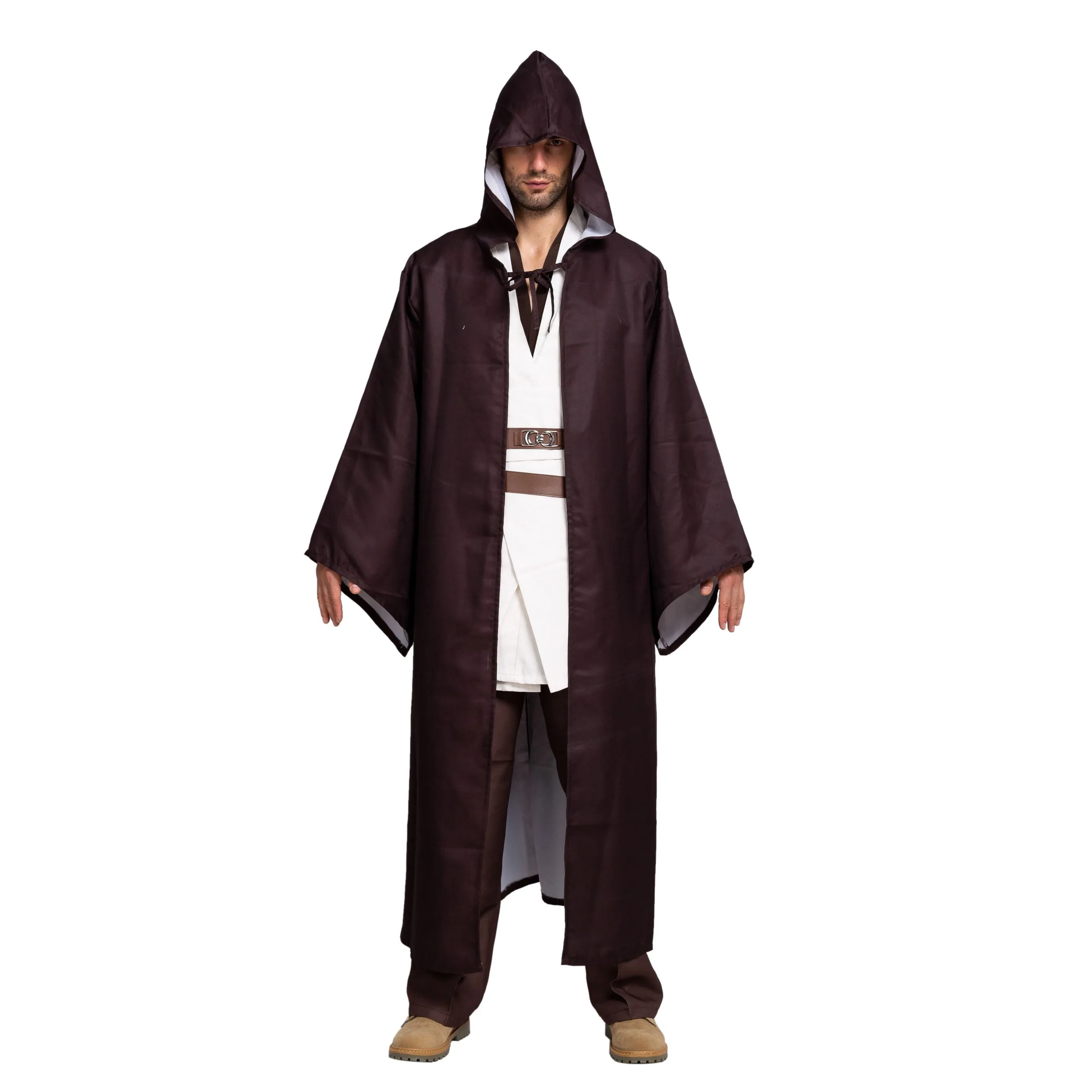 Master of Light with Tunic Hooded Robe Cloak Costume