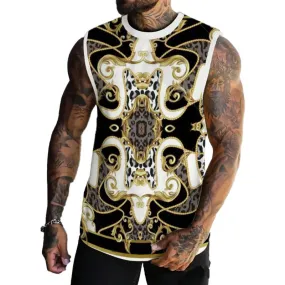 MEN'S BASIC PRINTED ROUND NECK VEST 29012251YM