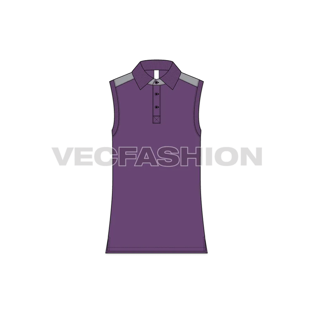 Mens Sleeveless Polo Neck Vest