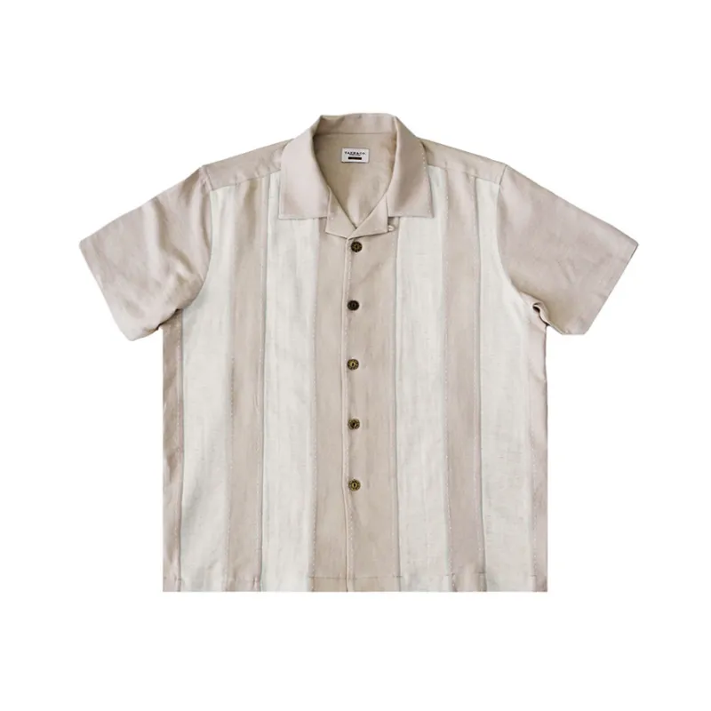 Men's Striped Bowling Shirt