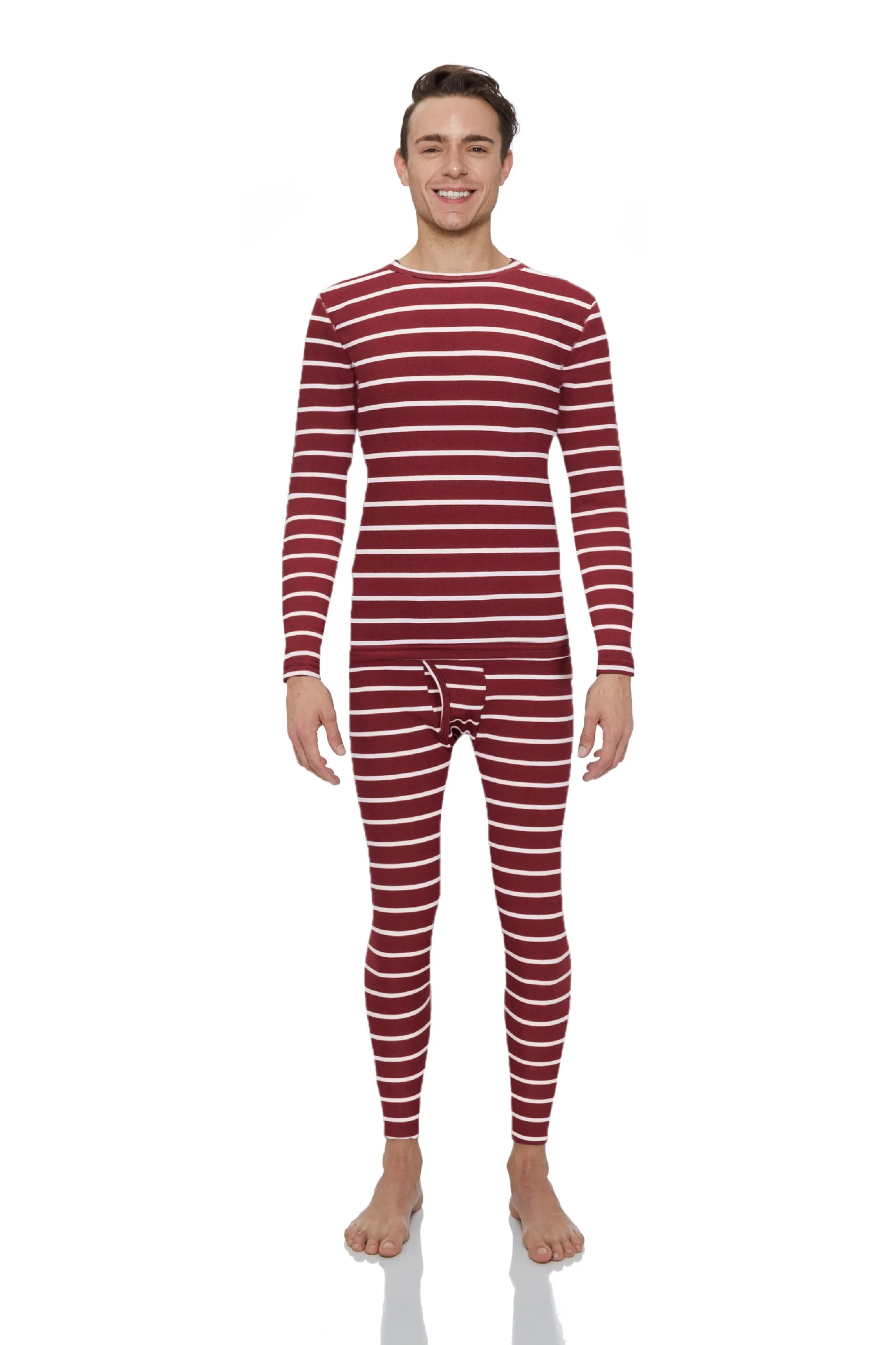 Men's Striped Thermal Set