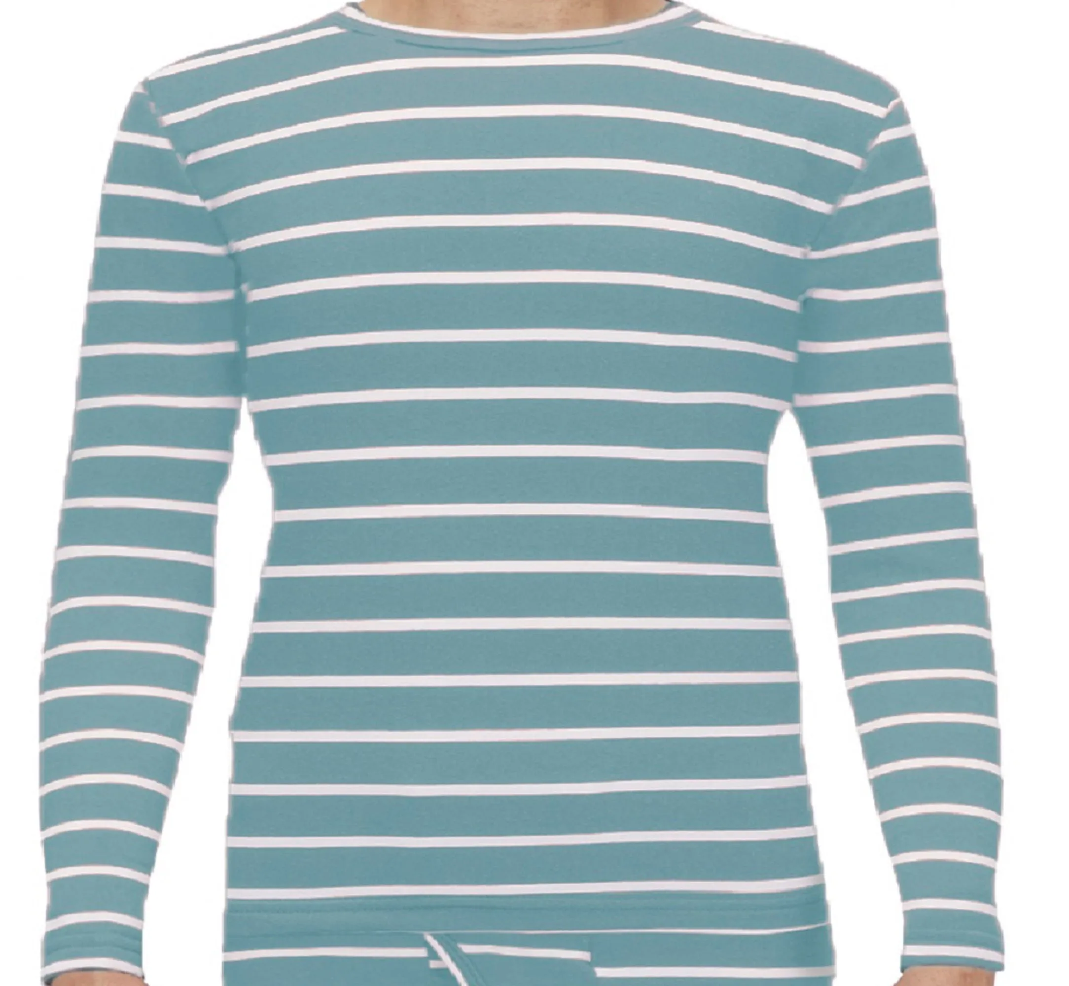 Men's Striped Thermal Top