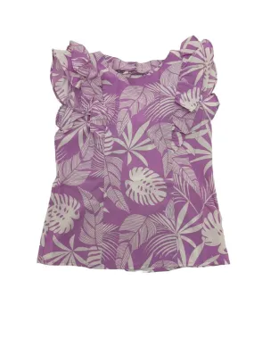 Molly Bracken Lilac Tahiti Girls Woven Top MMR1254CP 5102