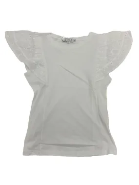 Molly Bracken White Girls Knitted Tee White MME1541CP 5102