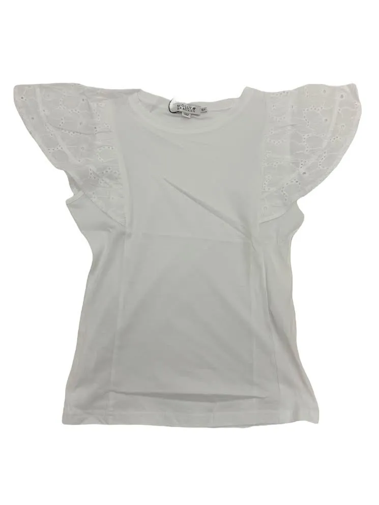 Molly Bracken White Girls Knitted Tee White MME1541CP 5102