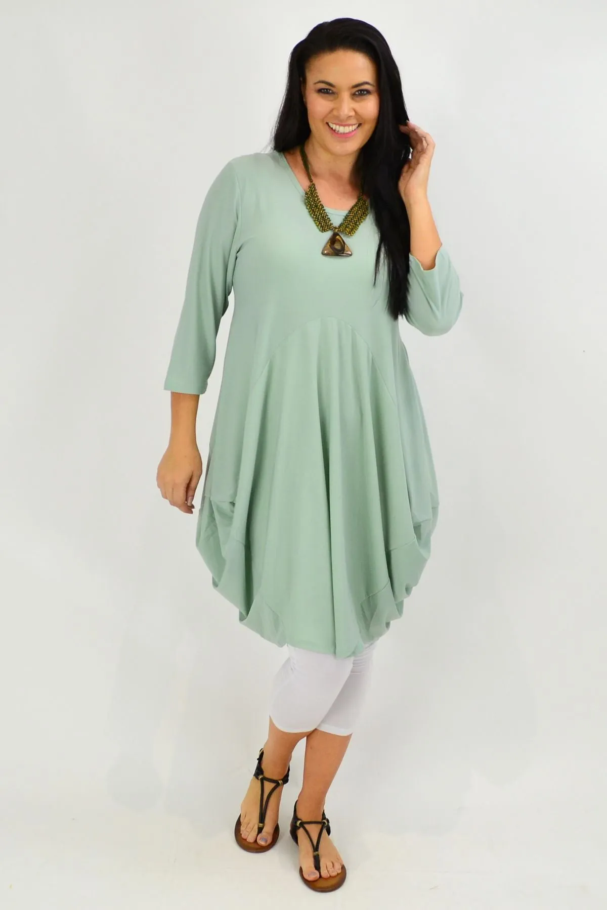 Moss Green Sophia Tunic Dress