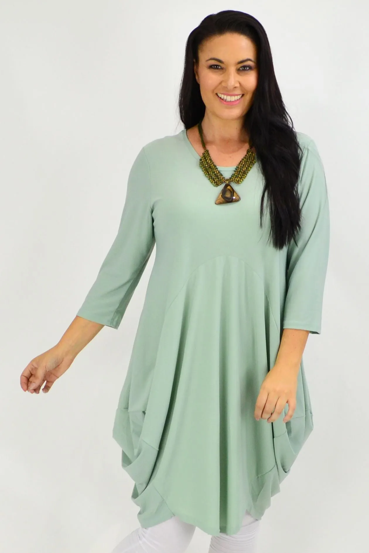 Moss Green Sophia Tunic Dress