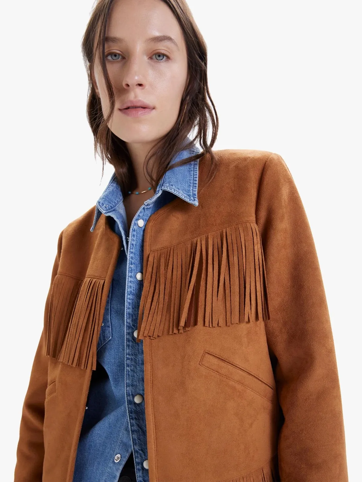 Mother - The On-The-Fringe Jacket in Stargazer