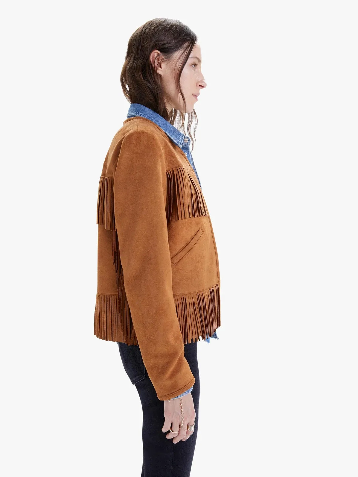 Mother - The On-The-Fringe Jacket in Stargazer