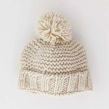 Natural Garter Stitch Hat