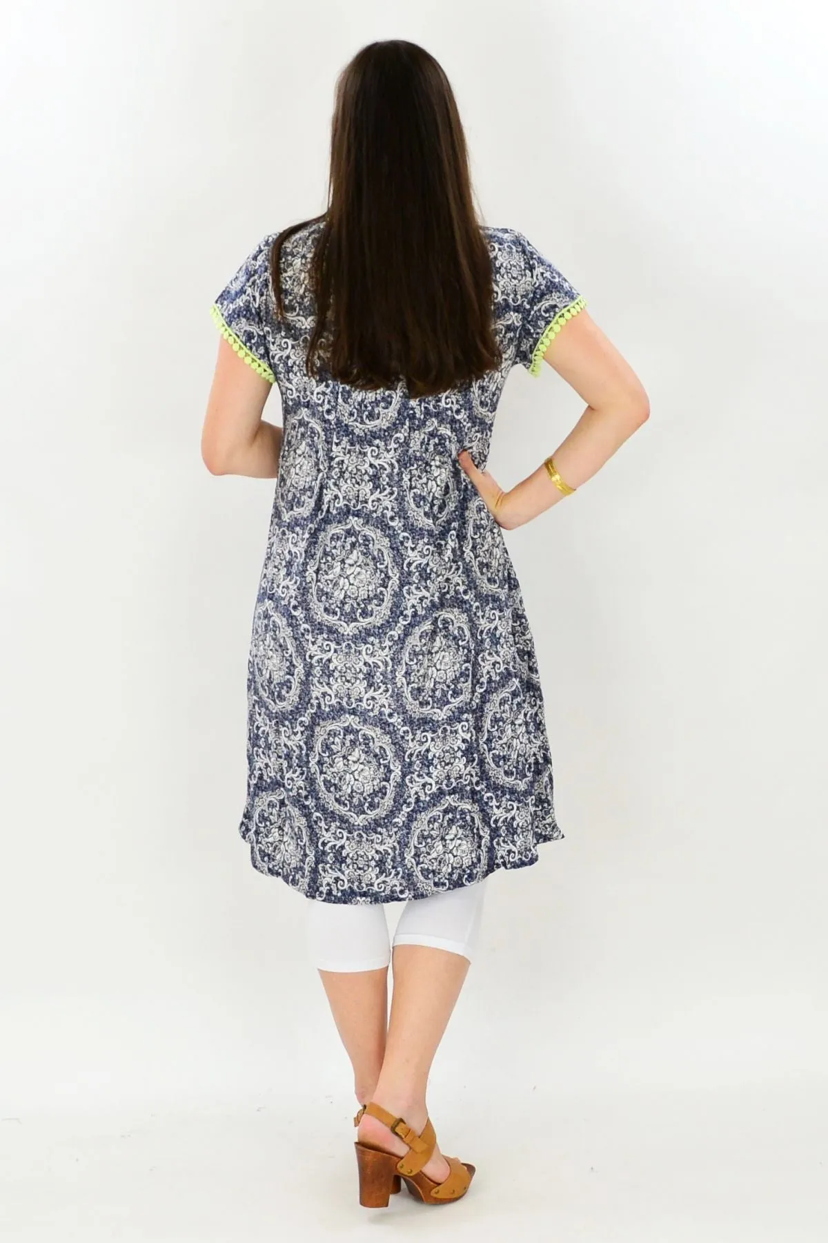 Navy Victorian Tunic Dress