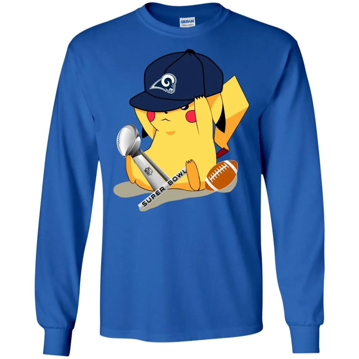 Nfl – Los Angeles Rams Pikachu Super Bowl 2019 Football Men Long Sleeve Shirt