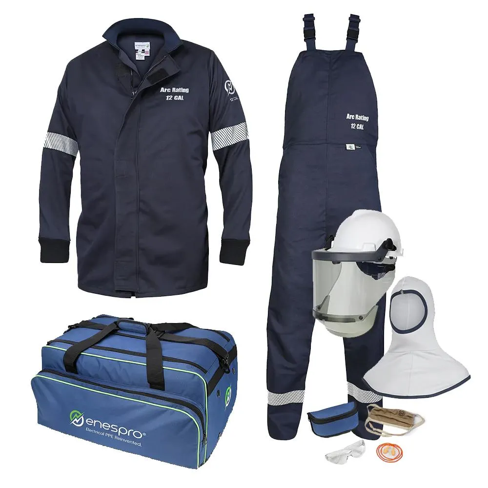 NSA 12 Cal Enespro Arc Flash Jacket & Bib Overalls Kit