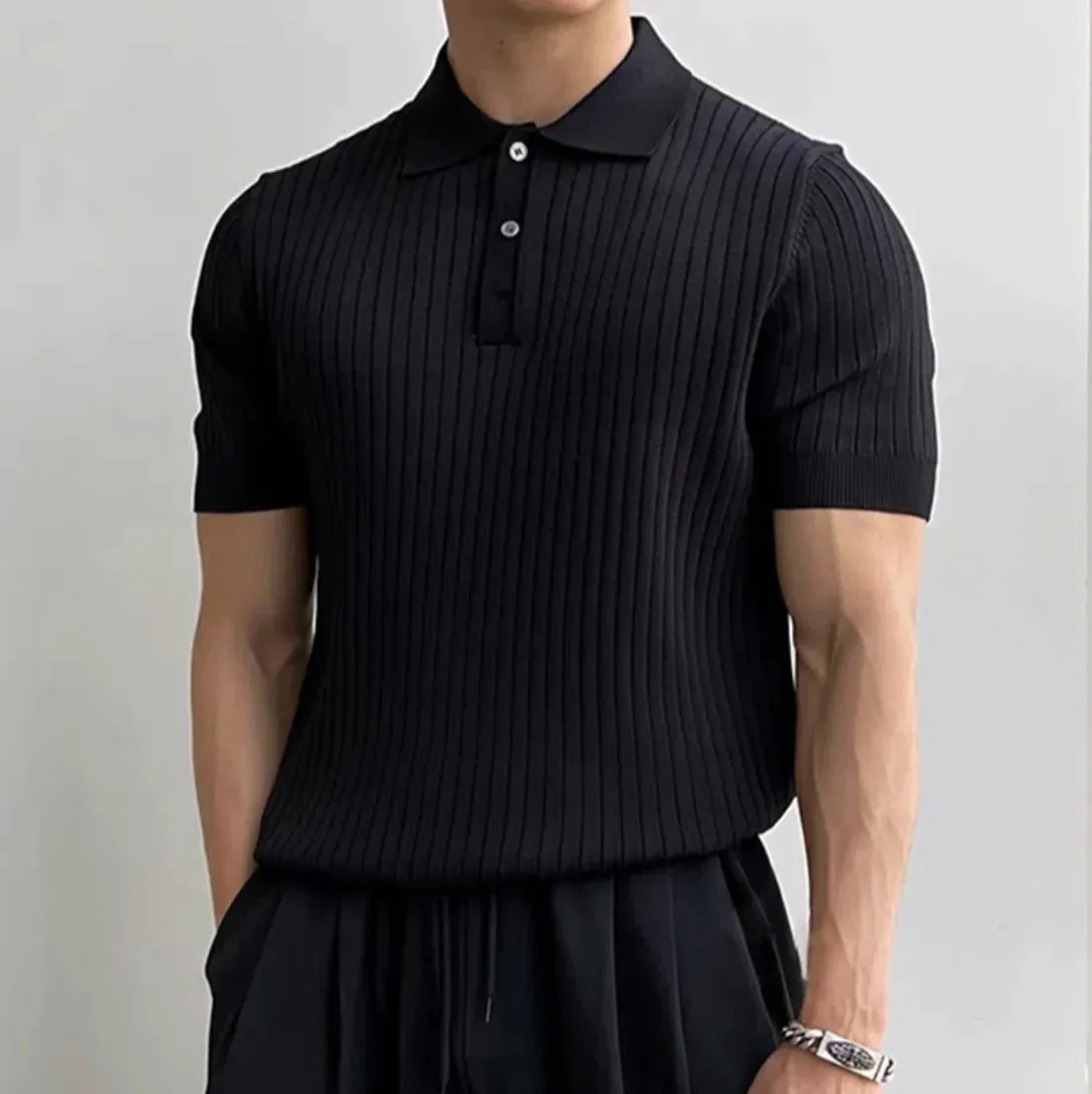 Old World Knit Polo Shirt