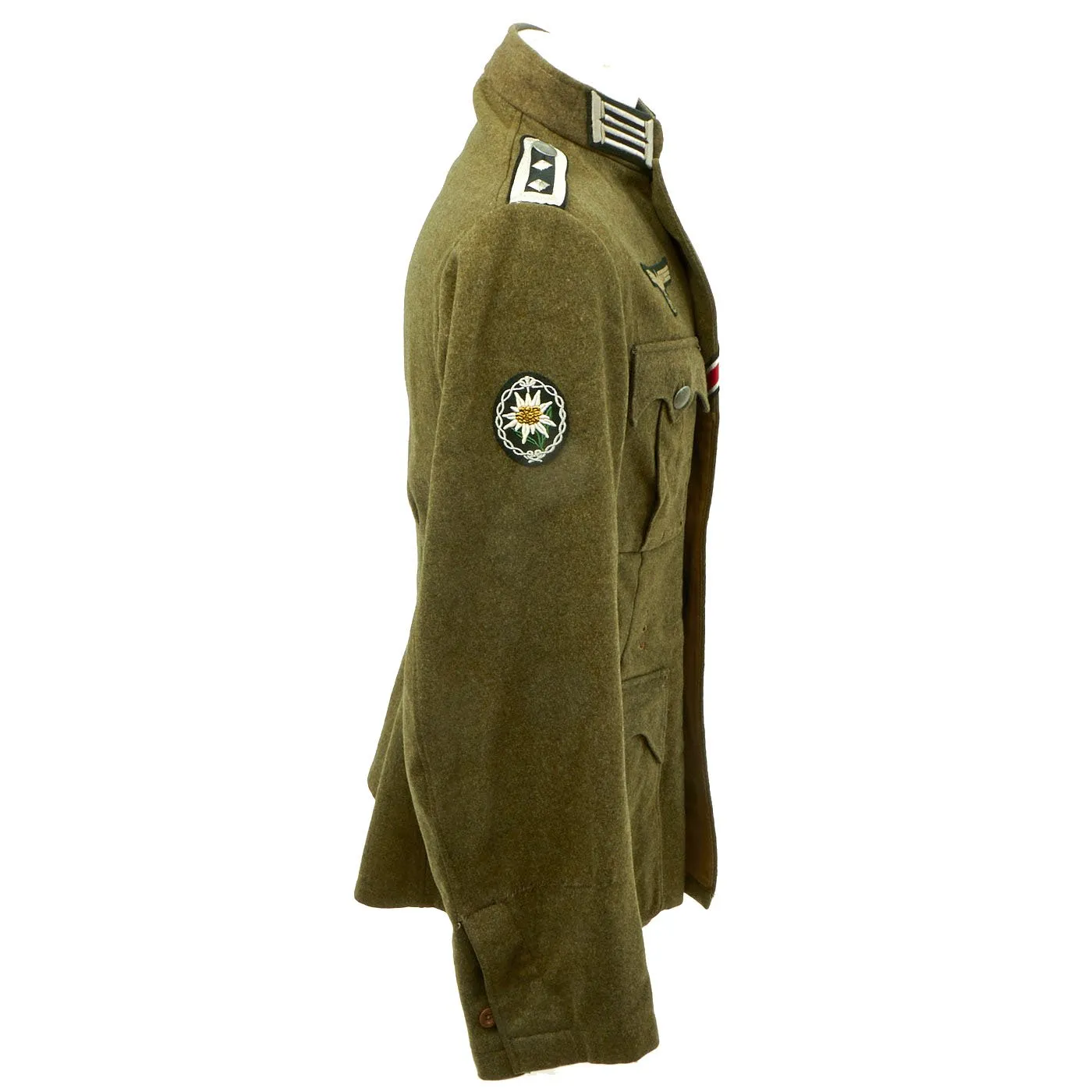 Original German WWII Gebirgsjager Engineer NCO Tunic- Period Wartime conversion from Pre-War Austrian Army Uniform