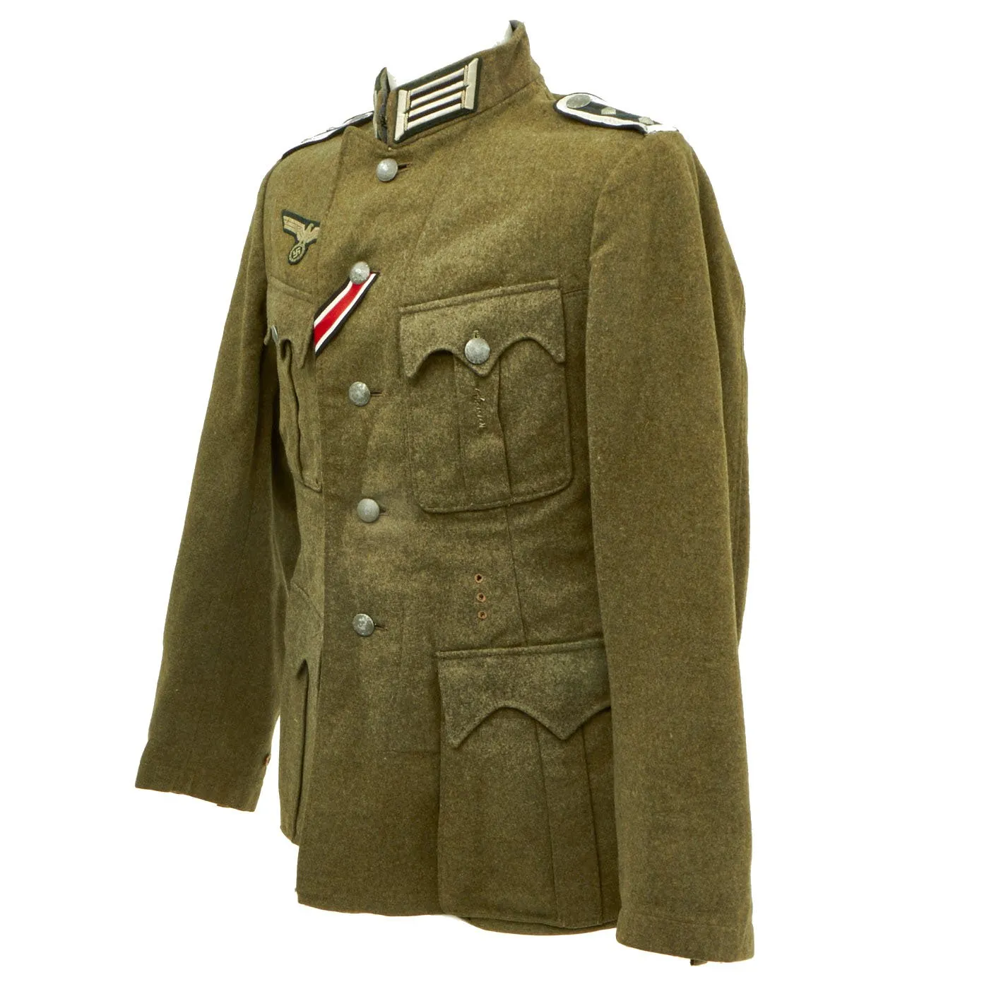 Original German WWII Gebirgsjager Engineer NCO Tunic- Period Wartime conversion from Pre-War Austrian Army Uniform