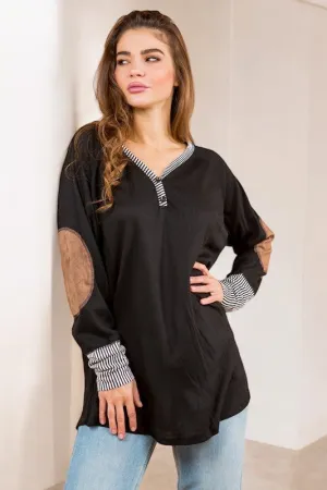 Oversized Elbow Patch Tunic