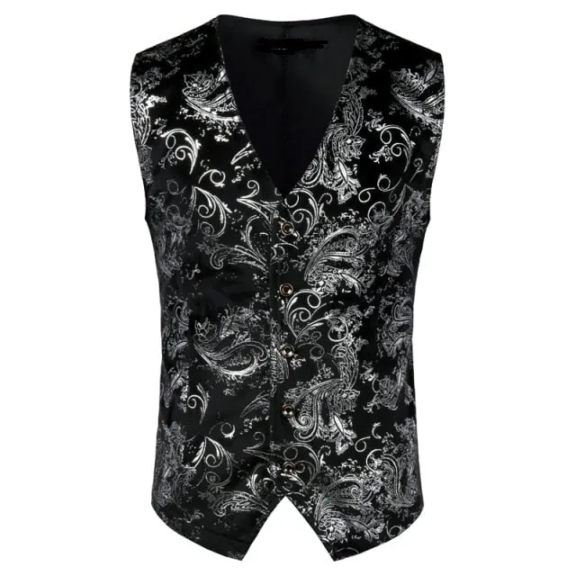 Paisley Pattern Polyester Men Vest