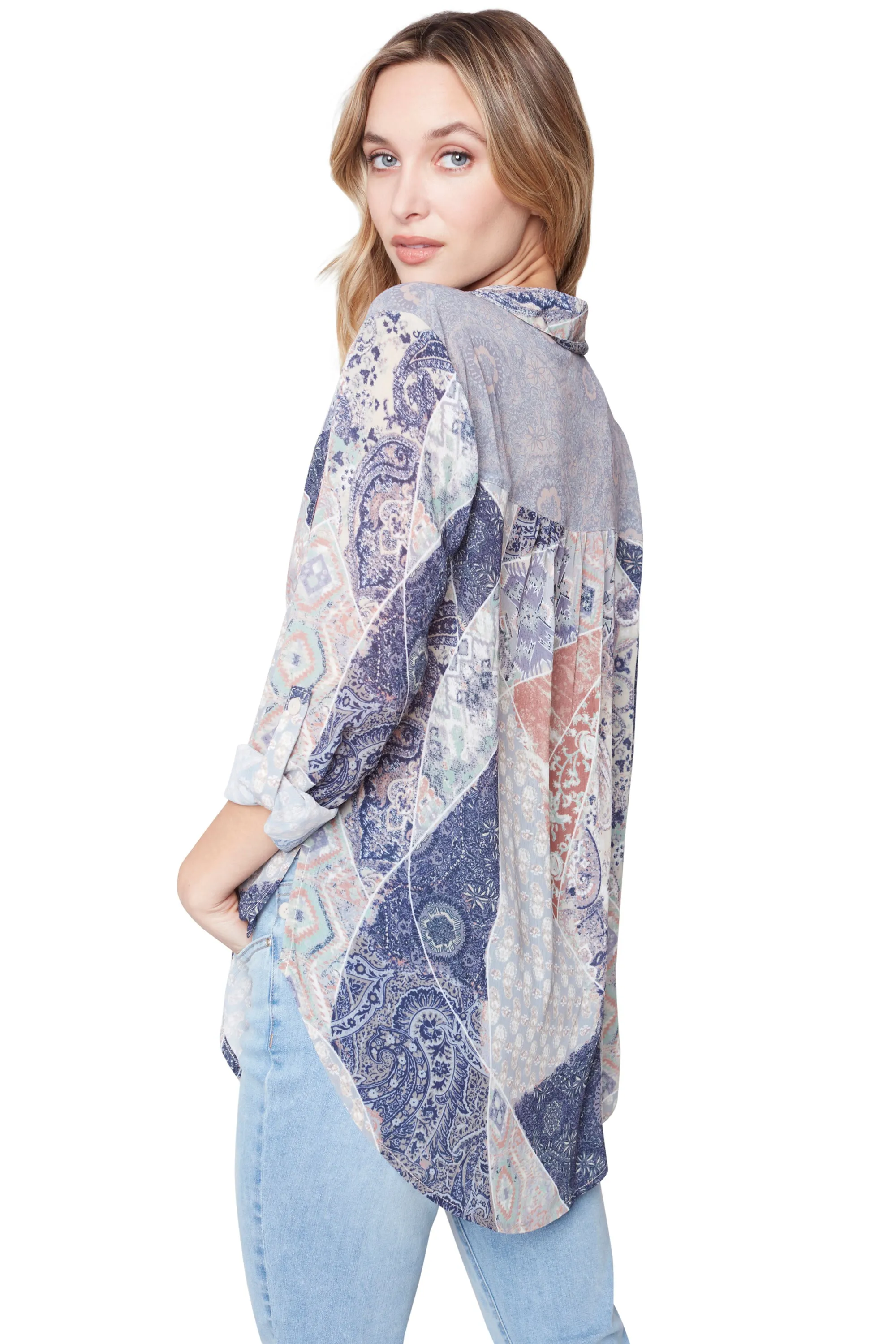 Patchwork Georgette Blouse