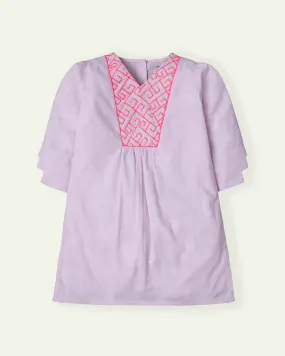 Pink Neon Embroidered Tunic