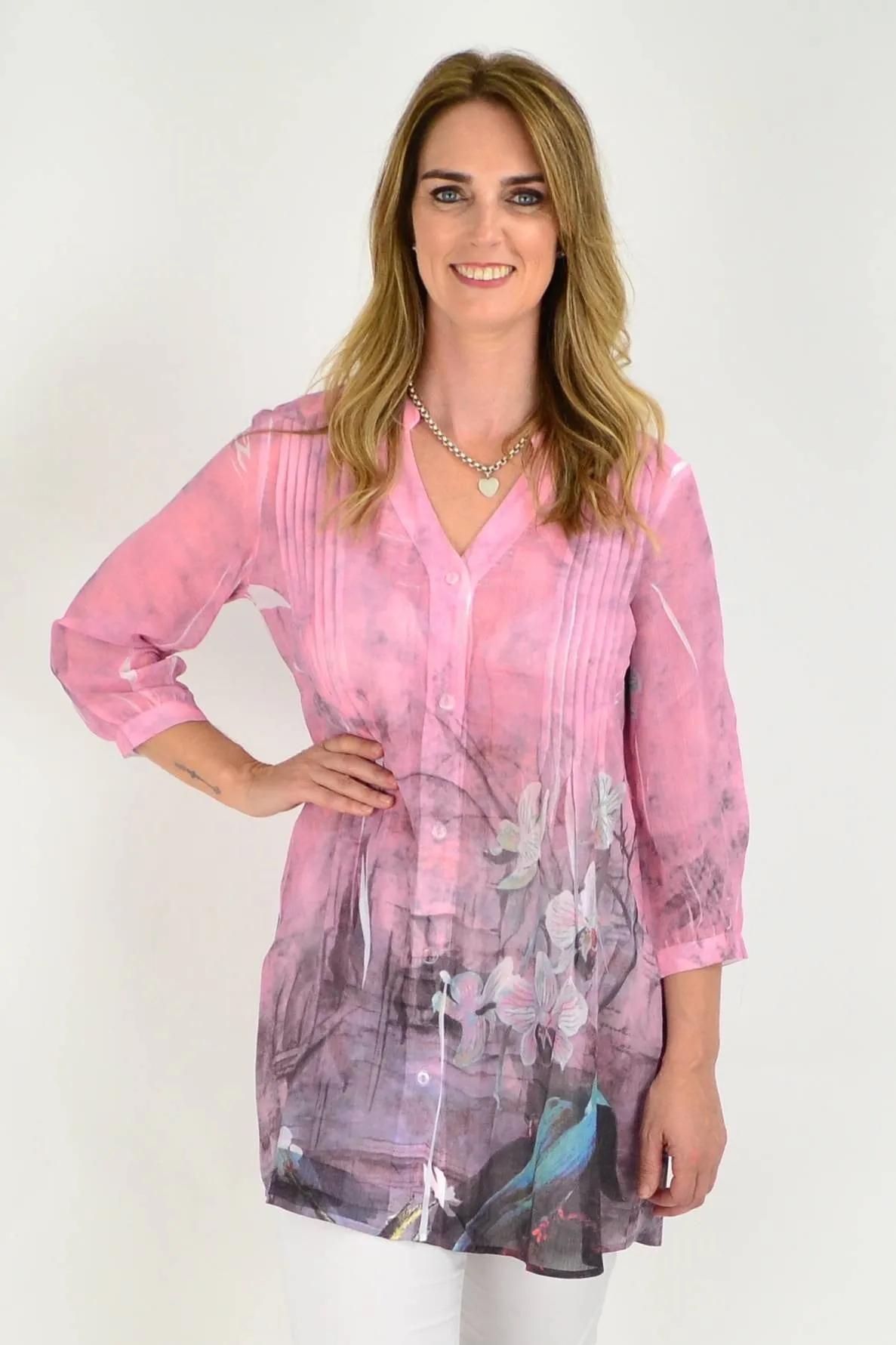 Pink Orchid Tunic Shirt