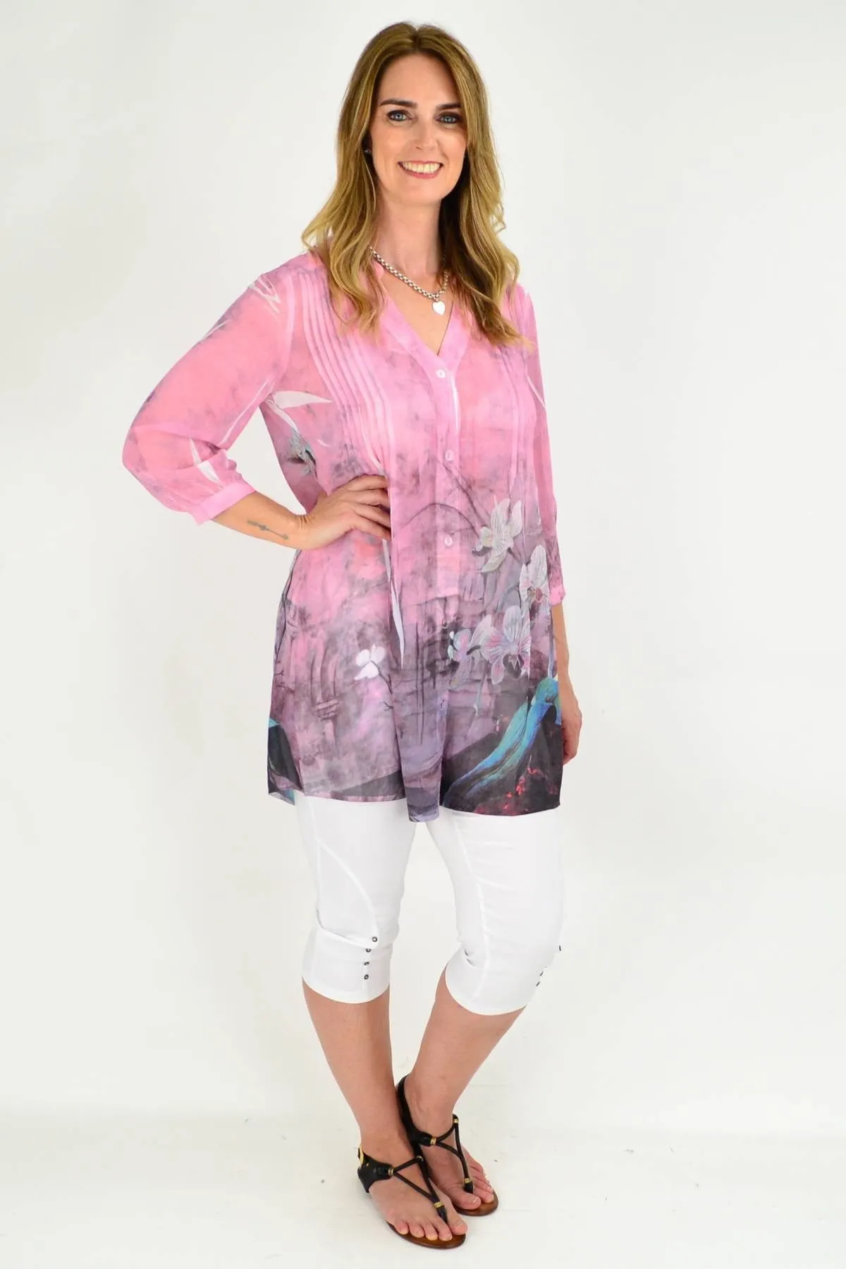 Pink Orchid Tunic Shirt