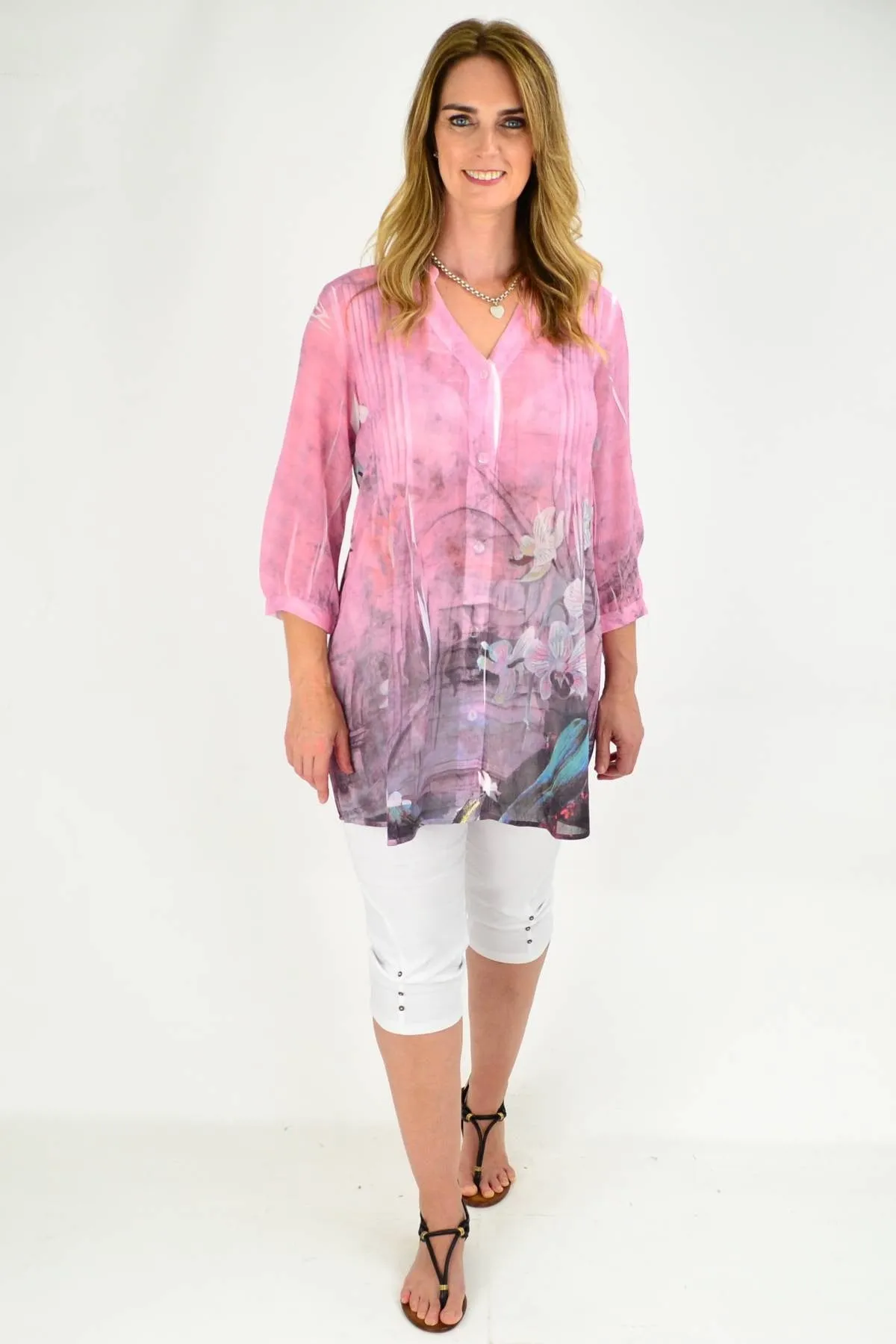 Pink Orchid Tunic Shirt