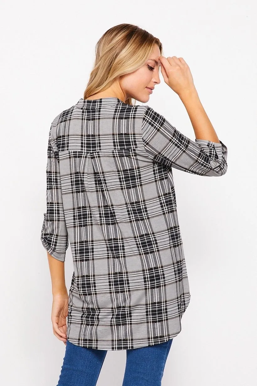 Plaid Gabby Top