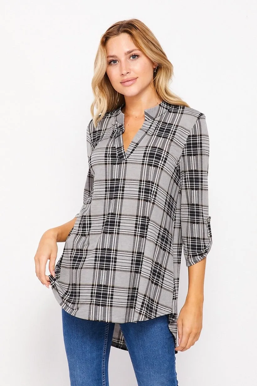 Plaid Gabby Top