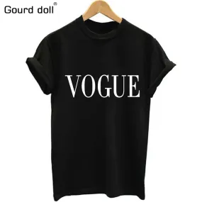 Plus Size S-XL Fashion Summer T Shirt Women VOGUE Printed T-shirt Women Tops Tee Shirt Femme New Arrivals Hot Sale Casual Sakura