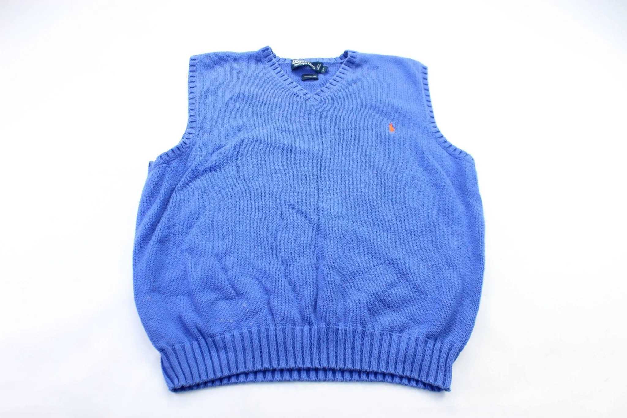 Polo by Ralph Lauren Embroidered Logo Blue Vest