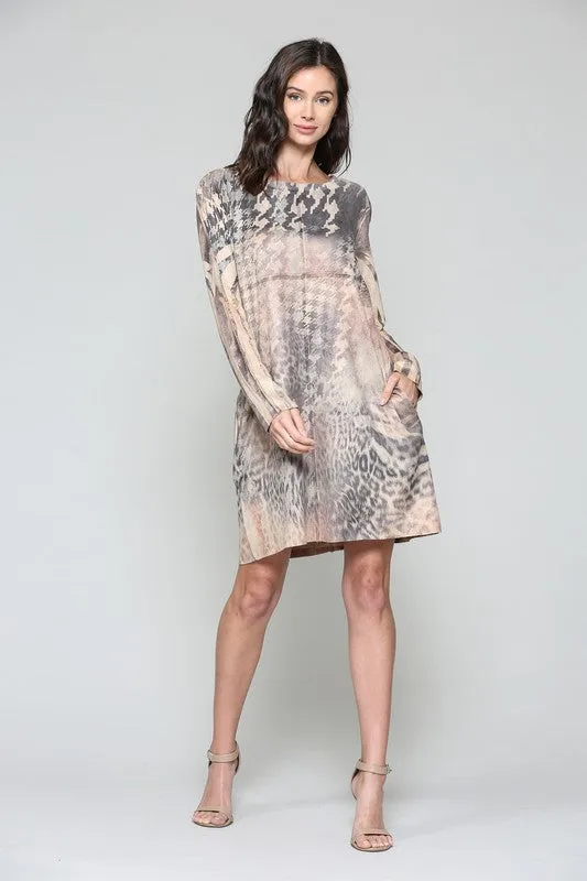 Print Dress w/Pockets - Jaquar