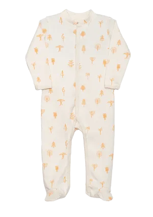 Protective Forest overall sleep-suit footed