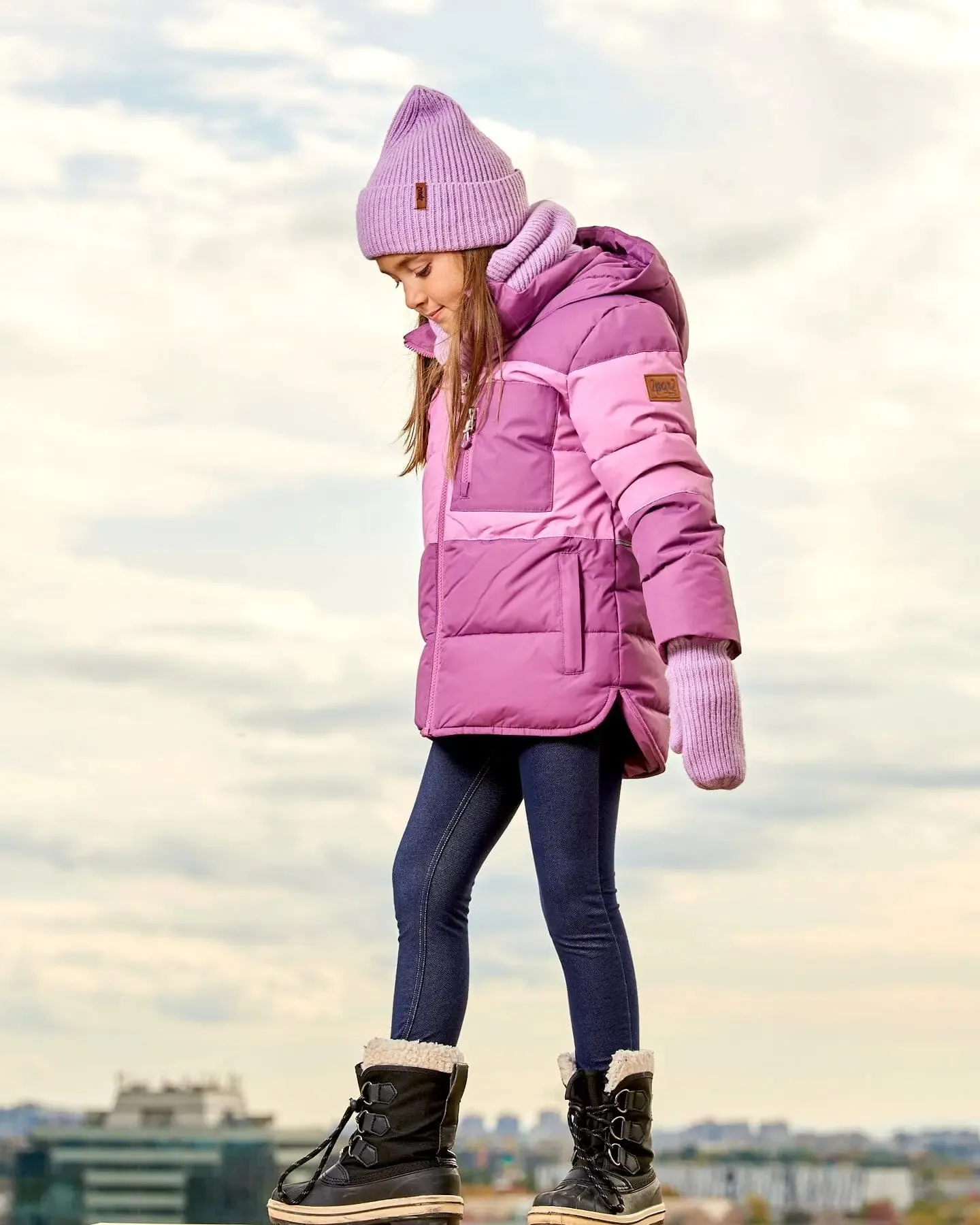 Puffy Jacket Lilac And Purple