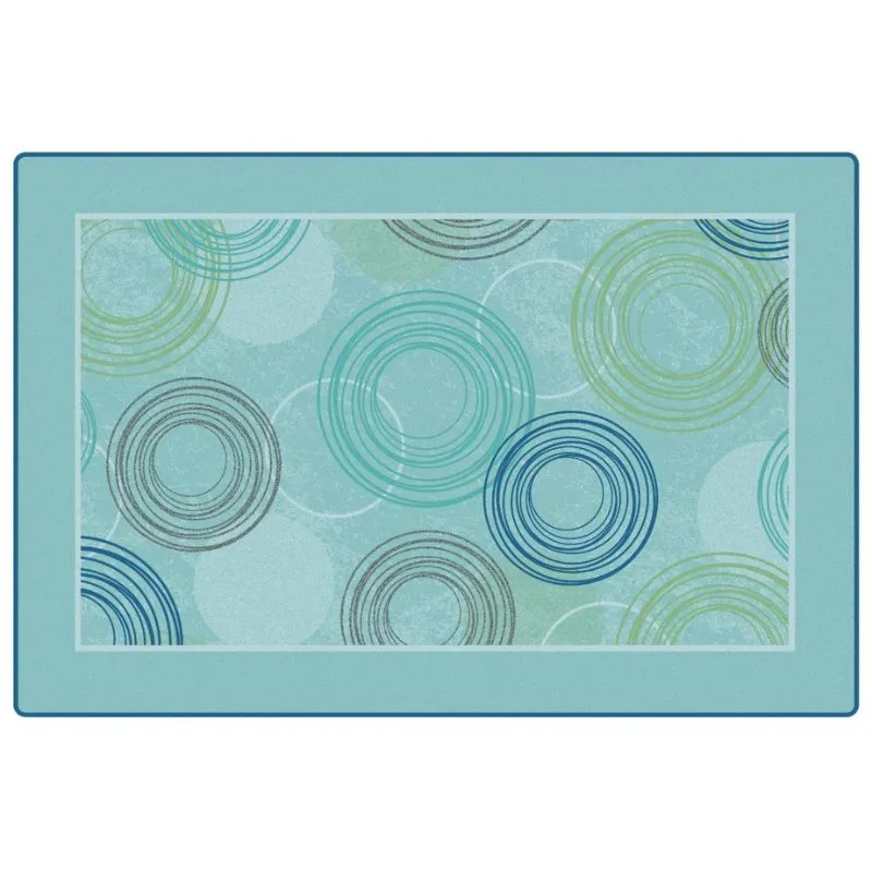 Raindrop Ripples Tranquil Colors Rug