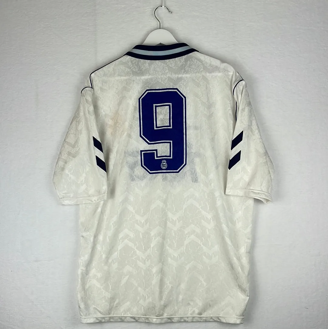 Real Madrid 1992/1993 Home Shirt - 9 Zamorano Player Issue (Match Worn)